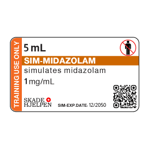 Midazolam 1mg 5ml Label (16stk)